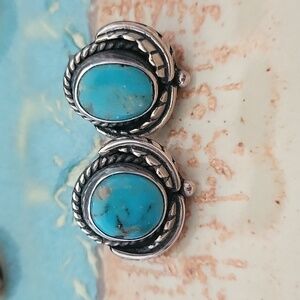 Handmade Silver and Turquoise Earrings